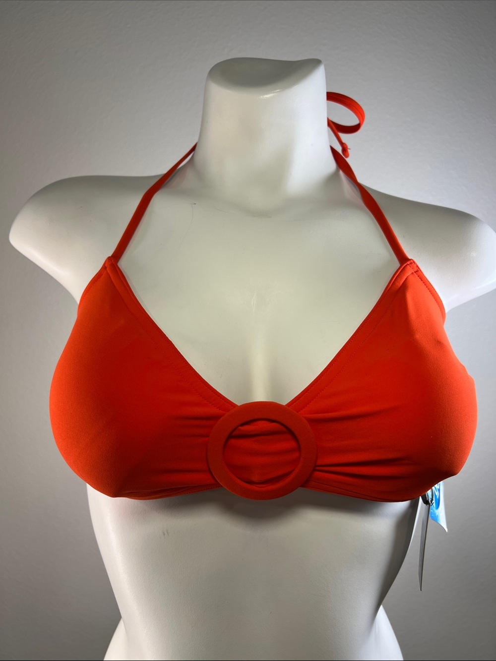 GAP Blood Orange Halter Bikini Top with Decorative Center Ring MEDIUM